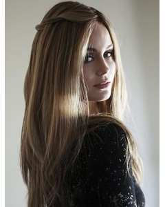 20" Straight Blonde Without Bangs Lace Front Monofilament Long Human Hair Women Wigs 20" Straight Blonde Without Bangs Lace Front Monofilament Long Human Hair Women Wigs