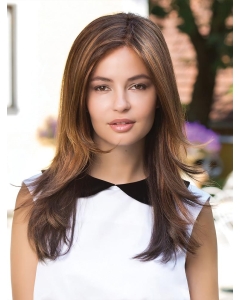 16" Long Straight Layered 100% Hand-Tied Mono Top Lace Front Synthetic Women Wigs  16" Long Straight Layered 100% Hand-Tied Mono Top Lace Front Synthetic Women Wigs