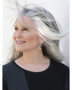 18'' Long Straight Capless Synthetic Grey Lady  Wigs 18'' Long Straight Capless Synthetic Grey Lady  Wigs