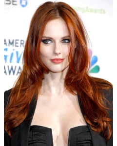22'' High Quality Long Straight Full Lace Copper Human Hair Women Wigs 22'' High Quality Long Straight Full Lace Copper Human Hair Women Wigs