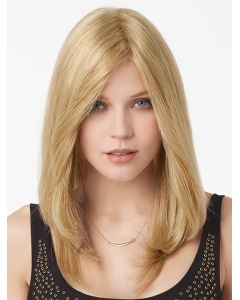 Cool Blonde Straight Monofilament Lace Front Long Human Hair Women Wigs