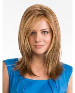 16'' Long Straight Blonde 100% Hand-Tied Mono Top Lace Front Synthetic Women Wigs 16'' Long Straight Blonde 100% Hand-Tied Mono Top Lace Front Synthetic Women Wigs