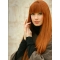 26'' Online Long Straight Lace Front Copper Remy Human Hair Women Wigs 