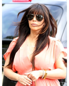20'' Long Best Brown With Bangs Capless Straight Long Synthetic Kim Kardashian Women Wigs 20'' Long Best Brown With Bangs Capless Straight Long Synthetic Kim Kardashian Women Wigs