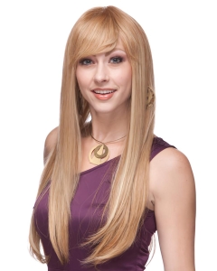 26'' Long Straight Blonde Monofilament Remy Human Hair Women Wigs 26'' Long Straight Blonde Monofilament Remy Human Hair Women Wigs