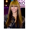20'' Beyonce Knowles Trendy Lovely Long Straight with Blunt Bangs Glueless Lace Front  100% Human Hair Women wigs