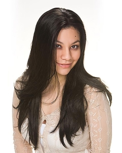 Capless Black Straight Faddish Long Human Hair Women Wigs Capless Black Straight Faddish Long Human Hair Women Wigs