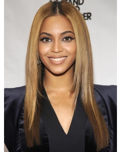 18'' Beyonce Knowles Pretty Layered Glossy Long Straight Lace Front Human Hair  Women Wig  18'' Beyonce Knowles Pretty Layered Glossy Long Straight Lace Front Human Hair  Women Wig