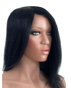 14'' Fashionable Black Straight 100% Hand-Tied Mono Top Long Human Hair Women Wigs 14'' Fashionable Black Straight 100% Hand-Tied Mono Top Long Human Hair Women Wigs