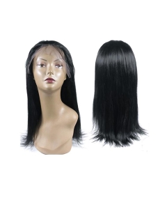 14'' Long Stylish Black Straight Full Lace Remy Human Hair Women Wigs 14'' Long Stylish Black Straight Full Lace Remy Human Hair Women Wigs