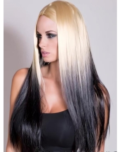 22" Straight Long Lace Front Ombre Indian Remy Human Hair Wigs for Lady 22" Straight Long Lace Front Ombre Indian Remy Human Hair Wigs for Lady