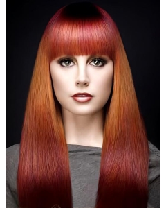 18" Straight Long Lace Front Ombre  Indian Remy Human Hair Women Wigs 18" Straight Long Lace Front Ombre  Indian Remy Human Hair Women Wigs