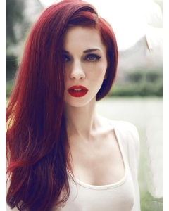 20'' New Arrival Super Sexy Lace Front Red 100% Human Hair Women Wig  20'' New Arrival Super Sexy Lace Front Red 100% Human Hair Women Wig