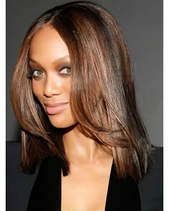 14'' Shoulder Lenght Tyra Banks Life-like Off-the-face Straight 100% Hand-Tied Full Lace Human Hair Women wig 14'' Shoulder Lenght Tyra Banks Life-like Off-the-face Straight 100% Hand-Tied Full Lace Human Hair Women wig