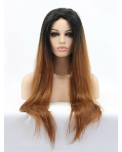 26 Inch Beautiful Long Straight Without Bangs Lace Front 100% Remy Hair Ombre Women Wigs 26 Inch Beautiful Long Straight Without Bangs Lace Front 100% Remy Hair Ombre Women Wigs
