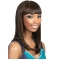 16'' Radiant Brown Straight Capless Long Heat Friendly Synthetic African American Women Wigs