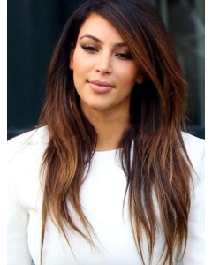 18" Long Straight Ombre Two Tone Full Lace Indian Remy Human Hair  Women Wigs 18" Long Straight Ombre Two Tone Full Lace Indian Remy Human Hair  Women Wigs