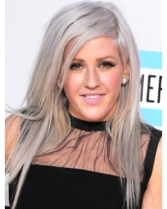 16'' Fashional High Quality Monofilament Long Straight  Women Grey Wigs 16'' Fashional High Quality Monofilament Long Straight  Women Grey Wigs