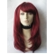 18 Inches Dark Red Long Straight Lace Front Remy Human Hair Women Wigs