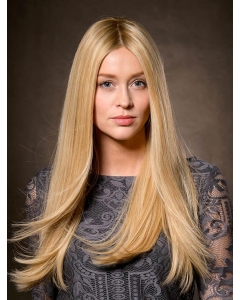18'' Long Amazing Straight Blonde Lace Front Without Bangs Affordable Synthetic Women Wigs 18'' Long Amazing Straight Blonde Lace Front Without Bangs Affordable Synthetic Women Wigs