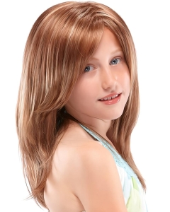 Nice Auburn Straight100% Hand-Tied Mono Top Heat Friendly Synthetic Long Kids Wigs Nice Auburn Straight100% Hand-Tied Mono Top Heat Friendly Synthetic Long Kids Wigs