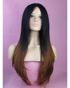 26 Inch Long Straight Lace Front 100% Remy Hair Women Ombre Wigs 26 Inch Long Straight Lace Front 100% Remy Hair Women Ombre Wigs