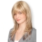 16'' Excellent Long Straight With Bangs monofilament Beautiful  Blonde Synthetic Women Wigs