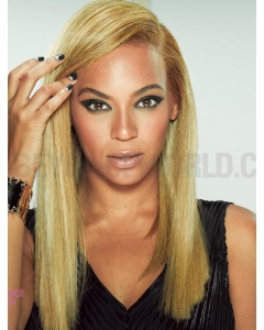 18'' Long Straight Fantastic Blonde Without Bangs 100% Hand-Tied Mono Top Beyonce Inspired Synthetic Women Wigs 18'' Long Straight Fantastic Blonde Without Bangs 100% Hand-Tied Mono Top Beyonce Inspired Synthetic Women Wigs