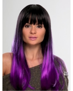 22 Inches Discount New Long Straight Lace Front Purple 100% Indian Remy Hair Women Ombre Wigs  22 Inches Discount New Long Straight Lace Front Purple 100% Indian Remy Hair Women Ombre Wigs