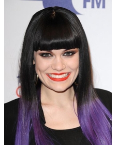 22'' Long Straight Lace Front Black to Purple Human Hair Women Ombre Wigs  22'' Long Straight Lace Front Black to Purple Human Hair Women Ombre Wigs