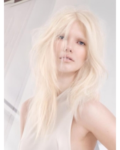 18'' Young Fashion Platinum Blonde Long  Straight Lace Front Synthetic Women Wigs 18'' Young Fashion Platinum Blonde Long  Straight Lace Front Synthetic Women Wigs