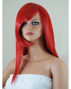 18 Inches Straight Lace Front Red With Bangs Human Hair Women Wigs 18 Inches Straight Lace Front Red With Bangs Human Hair Women Wigs