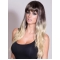 22'' Long Wavy With Bangs Lace Front  100% Indian Remy Human Hair Women Ombre Wigs