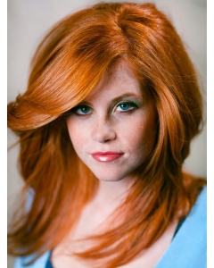 16'' Affordable Long Straight Lace Front Copper Synthetic Women Wigs  16'' Affordable Long Straight Lace Front Copper Synthetic Women Wigs