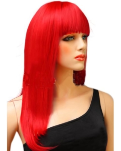 20'' Smooth Long Straight With Bangs Red Lace Front Synthetic Women Wigs 20'' Smooth Long Straight With Bangs Red Lace Front Synthetic Women Wigs