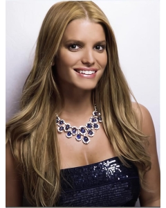 22''  Remarkable Long Straight 100% Hand-Tied Human Hair Women Jessica Simpson Wig  22''  Remarkable Long Straight 100% Hand-Tied Human Hair Women Jessica Simpson Wig