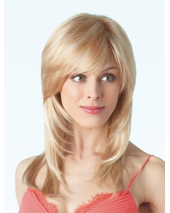 22'' New Design Long Straight Monofilament Blonde With Bangs Fabulous Synthetic Women Wigs 22'' New Design Long Straight Monofilament Blonde With Bangs Fabulous Synthetic Women Wigs