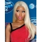 18" Long Straight Lace Front Platinum Blonde Women Synthetic Nicki Minaj Wigs