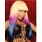16" Long Straight With Bangs  Capless  Ombre/2 tone Synthetic Women Nicki Minaj Wig