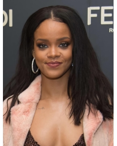 16" Long Straight Without Bangs Lace Front Black Synthetic Women Rihanna wigs  16" Long Straight Without Bangs Lace Front Black Synthetic Women Rihanna wigs