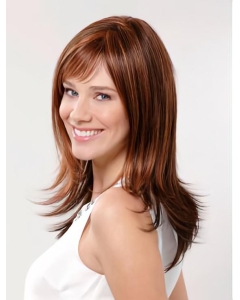 14'' Shoulder Length Straight With Bangs  Capless  Ombre/2 tone Synthetic Long Women Wig 14'' Shoulder Length Straight With Bangs  Capless  Ombre/2 tone Synthetic Long Women Wig