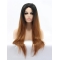 30''Long Straight Ombre/2 Tone Without Bangs  Lace Front  Synthetic Women Wigs