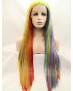 30" Straight Ombre/2 Tone Without Bangs Synthetic Lace Front Long Wigs 30" Straight Ombre/2 Tone Without Bangs Synthetic Lace Front Long Wigs