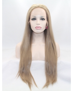 28" Long Straight Brown Layered Synthetic Lace Front Women Wigs 28" Long Straight Brown Layered Synthetic Lace Front Women Wigs