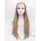 28" Long Straight Brown Layered Synthetic Lace Front Women Wigs