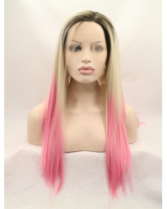 22'' Long Straight Without Bangs Ombre/2 Tone Lace Front Synthetic Women Wigs 22'' Long Straight Without Bangs Ombre/2 Tone Lace Front Synthetic Women Wigs