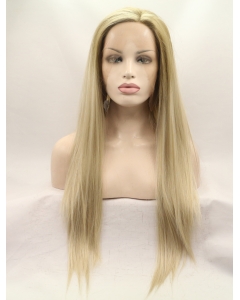 26'' Long Straight Without Bangs Blonde  Lace Front Synthetic Women Wigs 26'' Long Straight Without Bangs Blonde  Lace Front Synthetic Women Wigs