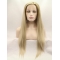 26'' Long Straight Without Bangs Blonde  Lace Front Synthetic Women Wigs