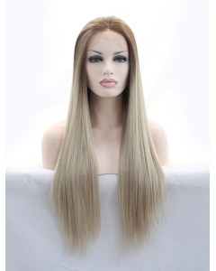29'' Long Straight Without Bangs Brown  Lace Front Synthetic Women Wigs 29'' Long Straight Without Bangs Brown  Lace Front Synthetic Women Wigs
