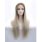 29'' Long Straight Without Bangs Brown  Lace Front Synthetic Women Wigs